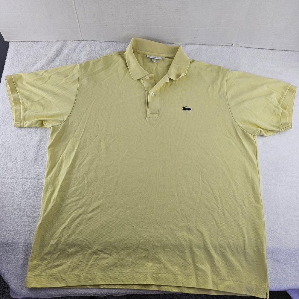 Lacoste Men's Short Sleeve Polo Shirt Yellow Size US XXL
